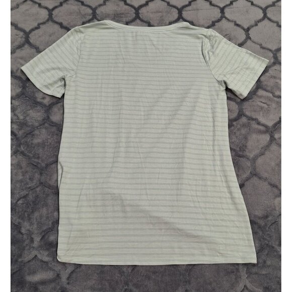 NEW Matty M Womens V-Neck Striped Knot-Front T-Shirt/Sz. S - Picture 2 of 4